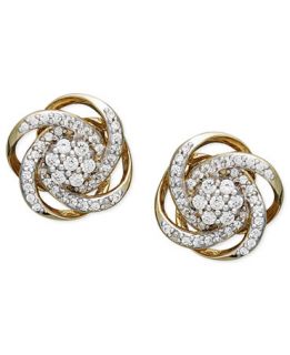 Wrapped in Loveâ„¢ Diamond Earrings, 14k Gold Diamond Knot Earrings (1