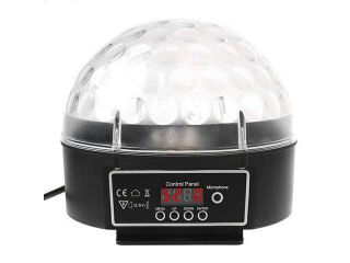 Mini Disco DJ Stage Light RGB Crystal LED Magic Ball XL 10A LED Effect Stage with 7 channel