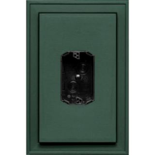 Builders Edge 8.125 in. x 12 in. #028 Forest Green Jumbo Electrical Mounting Block Centered 130110020028