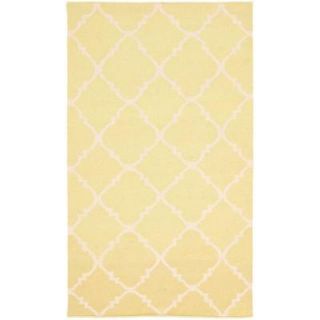 Safavieh Dhurries Light Green/Ivory 5 ft. x 8 ft. Area Rug DHU554A 5