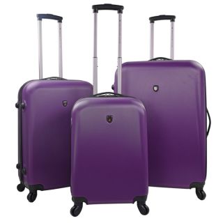 Travelers Club Ruby 3 Piece Ruby Round Shell Spinner Luggage Set