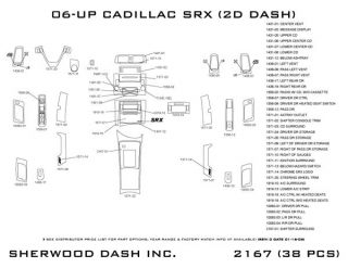 2006 Cadillac SRX Wood Dash Kits   Sherwood Innovations 2167 CF   Sherwood Innovations Dash Kits