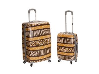 Rockland Safari 2 Piece Lightweight Hardside Spinner Luggage Set 
