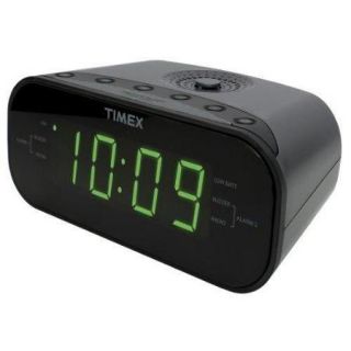 Timex Desktop Clock Radio   2 x Alarm   FM, AM   Manual Wake up Timer