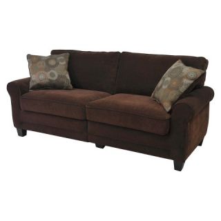 Serta® RTA Trinidad Collection 78 Fabric Sofa, Chocolate Brown