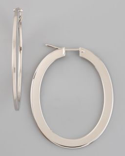 Roberto Coin Ellipse Earrings, White