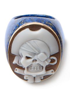 Amedeo Pirate Skull Cameo Ring