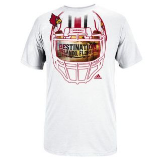 adidas Louisville Cardinals 2013 Russell Bowl Bound T Shirt   White