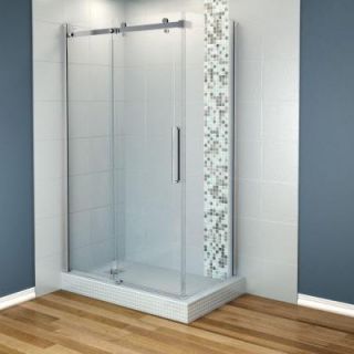 MAAX Halo 48 in. x 33 7/8 in. Corner Shower Enclosure with Tempered Glass in Chrome 105949 900 084 100