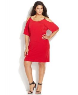 INC International Concepts Plus Size Zip Front Sleeveless Dress, Only