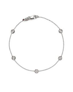 Roberto Coin 18 Kt. White Gold Bezel Set Diamond Bracelet