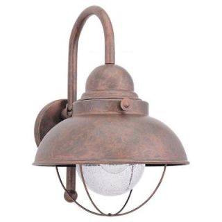 Sea Gull Lighting Sebring 1 Light Weathered Copper Outdoor Wall Fixture 8871 44