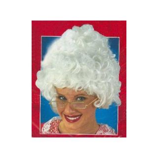 Mrs. Santa Claus Curly White Christmas Wig   One Size Fits Most