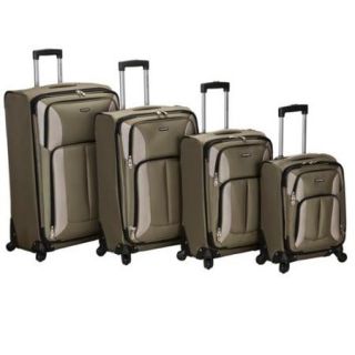 Rockland Polo Equipment 4 piece Luggage Set Olive