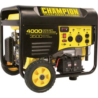 Champion Power Equipment Portable Generator with Wireless Remote Control — 4000 Surge Watts, 3500 Rated Watts, Electric Start, EPA and CARB Compliant, Model# 46539  Portable Generators