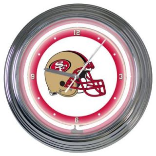 The Memory Company 15 in. NFL License San Francisco 49ers Neon Wall Clock DISCONTINUED NFL SFF 276