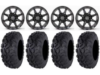STI HD6 14" Wheels Black 28" Bajacross Tires Sportsman 550 850 1000 