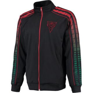 adidas Milwaukee Bucks Black Vibe Full Zip Track Jacket   Black/Red