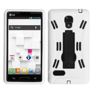 INSTEN Black/ White Symbiosis Stand Phone Case Cover for LG P769