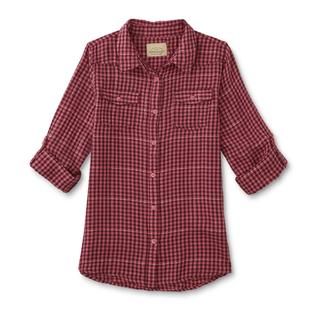 Roebuck & Co. Girls Flannel Shirt   Plaid   