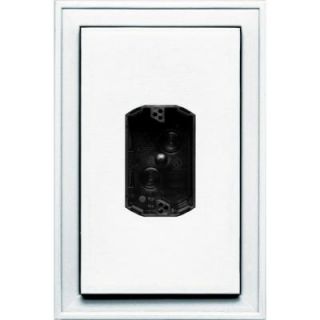 Builders Edge 8.125 in. x 12 in. #001 White Jumbo Electrical Mounting Block Centered 130110020001