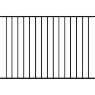 Veranda Beechmont Standard Duty 4 ft. H x 6 ft. W Black Aluminum Pre Assembled Fence Panel 73008701