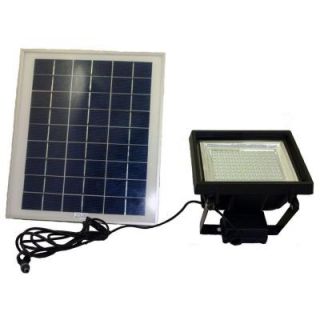 Solar Goes Green Solar Super Bright Black 108 LED Outdoor Flood Light with Timer SGG F108 3T