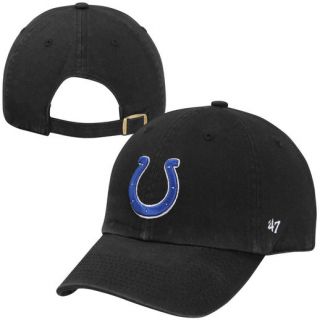 47 Brand Indianapolis Colts Clean Up Adjustable Hat   Black 