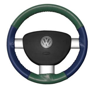 2010 2014 Honda Accord Leather Steering Wheel Covers   Wheelskins Green/Blue 14 1/2 X 4 1/4   Wheelskins EuroTone Leather Steering Wheel Covers