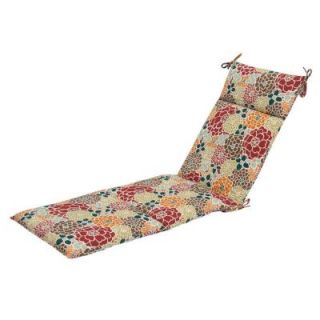 Hampton Bay Lois Floral Outdoor Chaise Lounge Cushion DISCONTINUED 7407 01000300