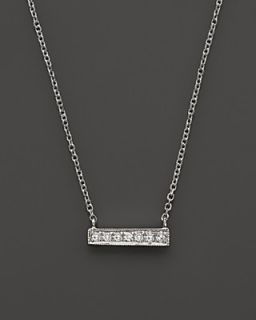 Dana Rebecca Designs 14K White Gold Sylvie Rose Mini Bar Necklace with Diamonds