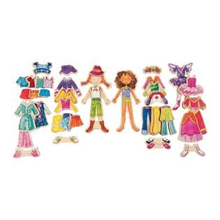 Shure Daisy Girls Dress Up Wooden Magnetic Dress Up Dolls   Toys