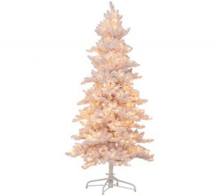 Bethlehem Lights 7.5 Flocked Bedford Spruce Christmas Tree —