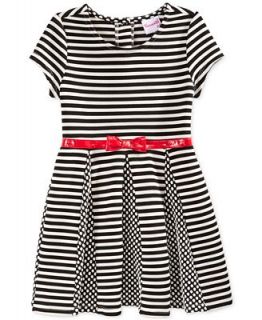 Nannette Little Girls Striped Pleated Skirt Dress   Dresses   Kids