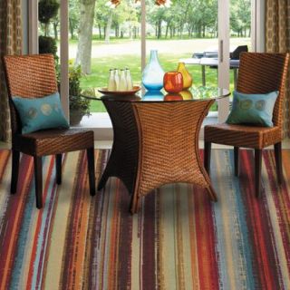 Mohawk Home Avenue Stripe Indoor/Outdoor Nylon Rug, Multi Colored