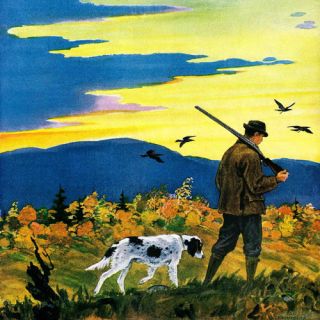 Marmont Hill Duck Hunter and Dog by Paul Bransom Painting Print on
