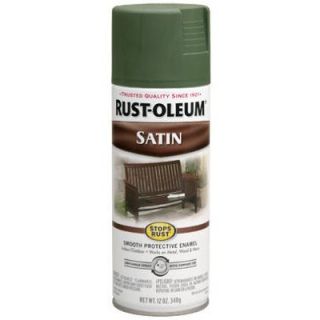 Rust Oleum Spray Enamel, Spruce Green Satin, 12 oz. Model# 7737 830