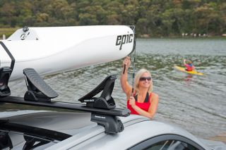 Rhino Rack 570   With 1.38 in. or shorter crossbars Side Loading   For Vehicles with Universal cross bars   Canoe Carriers & Kayak Racks
