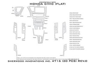 2013 Honda Civic Wood Dash Kits   Sherwood Innovations 4716 R   Sherwood Innovations Dash Kits