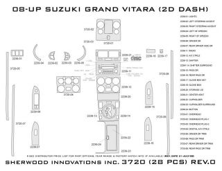 2008 Suzuki Grand Vitara Wood Dash Kits   Sherwood Innovations 3720 CF   Sherwood Innovations Dash Kits