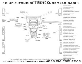 2010 Mitsubishi Outlander Wood Dash Kits   Sherwood Innovations 4058 N50   Sherwood Innovations Dash Kits