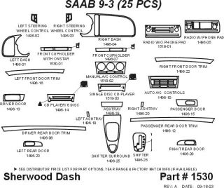 2003, 2004, 2005 Saab 9 3 Wood Dash Kits   Sherwood Innovations 1530 CF   Sherwood Innovations Dash Kits