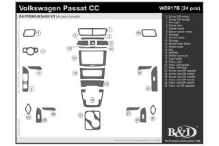 2009 Volkswagen Passat Wood Dash Kits   B&I WD917B DCF   B&I Dash Kits