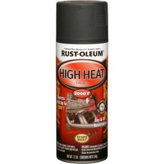Rust Oleum High Heat Spray Enamel, Flat Black, 12 oz. Model# 248903