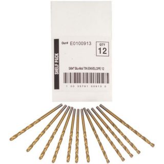 Disston Tool BLU MOL 5/64 inch Titanium Drill Bits (Pack of 12