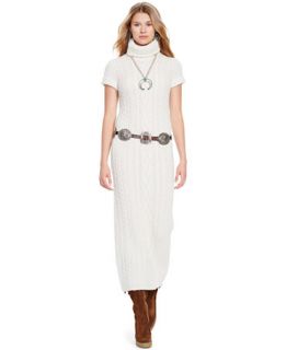 Polo Ralph Lauren Cabled Turtleneck Maxi Dress   Dresses   Women
