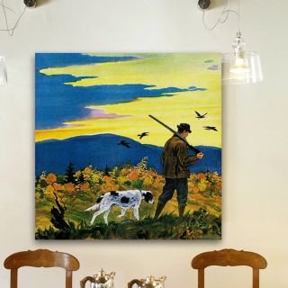 Marmont Hill Duck Hunter and Dog by Paul Bransom Painting Print on
