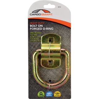 CargoSmart Bolt-On Heavy-Duty Forged D-Ring — 1/2in. Dia.  Rope Rings