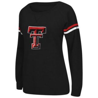 Texas Tech Red Raiders Womens Vegas Boat Neck Pullover Fleece Sweatshirt – Black