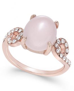 Charter Club Rose Gold Tone Pink Stone and Pavé Ring, Only at